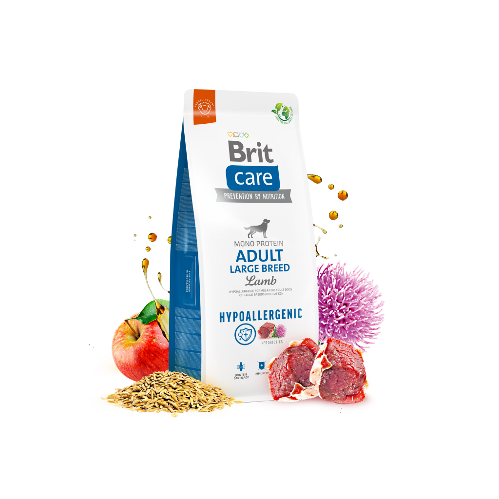 Сухий корм для собак Brit Care Dog Hypoallergenic Adult Large Breed з ягням 12 кг (8595602559077)