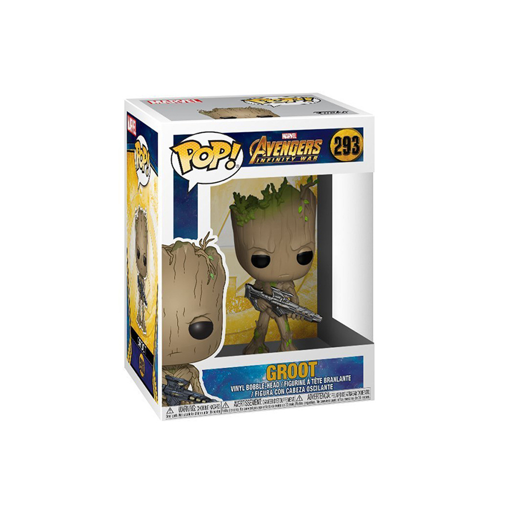 Фігурка для геймерів Funko Pop серії Месники: Війна нескінченності - Грут з бластером (26904)