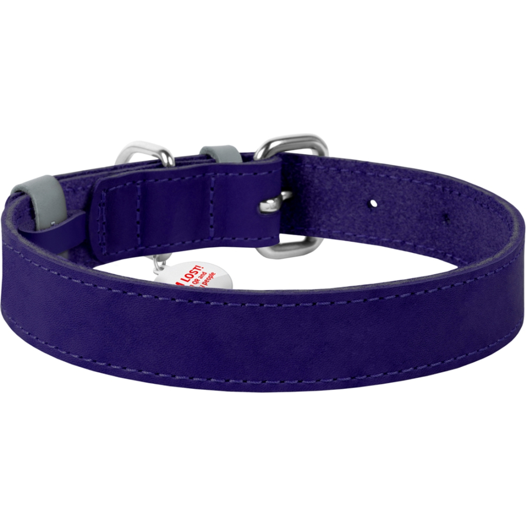 Нашийник для тварин WAUDOG Classic шкіряний 12 мм х 19-25 см фіолетовий (02019) Нашийник для тварин WAUDOG Classic шкіряний 12 мм х 19-25 см фіолетовий (02019)