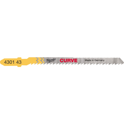 Полотно Milwaukee для лобзика Curve, 75мм/ крок зуба 2,5мм, 5шт, фігурний різ, деревина (4932430143)