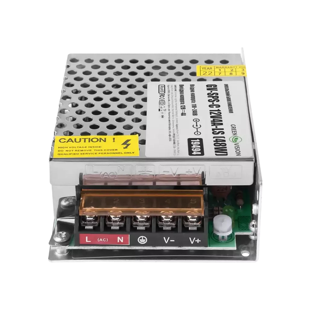 Блок живлення для систем відеоспостереження Greenvision GV-SPS-C 12V4A-LS