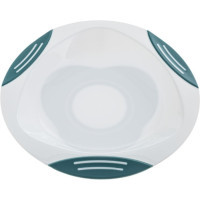 Тарілка дитяча Akuku на присосці, білий-бірюзовий (A0524)