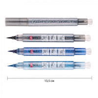 Art marker Santi set of watercolor Glitter Brush shades of blue 3 pcs (390769)