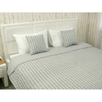Decorative fleece blanket Gray Braid 150x212 cm (P360.52_Grey Braid)