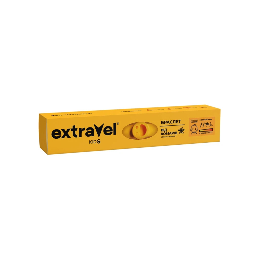 Браслет від комах Extravel Kids Від комарів зі змінним картриджем (4820184441552)