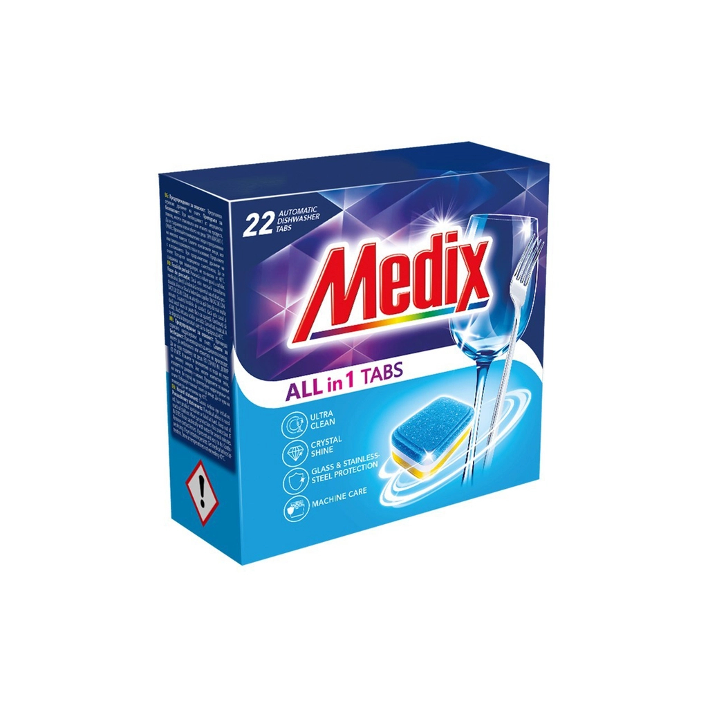Таблетки для посудомийних машин Medix All in 1 22 шт. (3801003002636)
