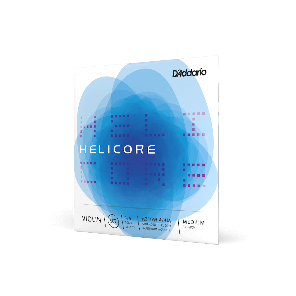 Струни для скрипки D'Addario Helicore Violin String Set Wound E 4/4 Scale Medium Tension (H310W 4/4M)