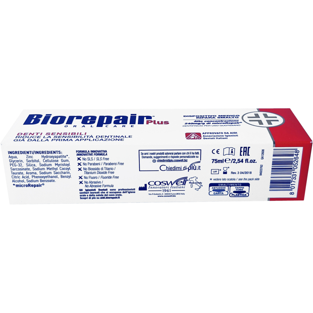 Зубна паста Biorepair Plus Професійне позбавлення чутливості 75 мл (8017331052648)