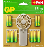 Battery Gp AA * 12 + AAA * 12 Ultra Alkaline + fan (4891199233982)