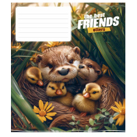 Notebook Schoolboy The best friends 12 sheets cell (012-3434K)