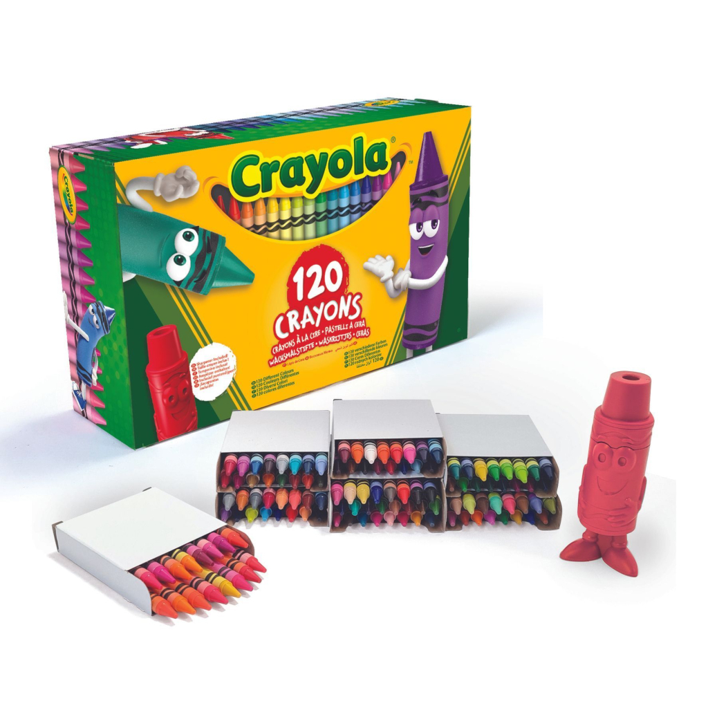Олівці кольорові Crayola воскові, 120 шт зі стругачкою (52-6920)
