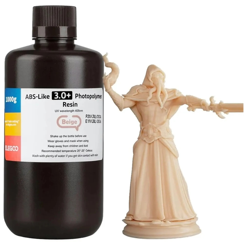 Фотополімерна смола ELEGOO Resin, ABS-like 3.0 plus 1кг, beige (50.103.0209) Фотополімерна смола ELEGOO Resin, ABS-like 3.0 plus 1кг, beige (50.103.0209)