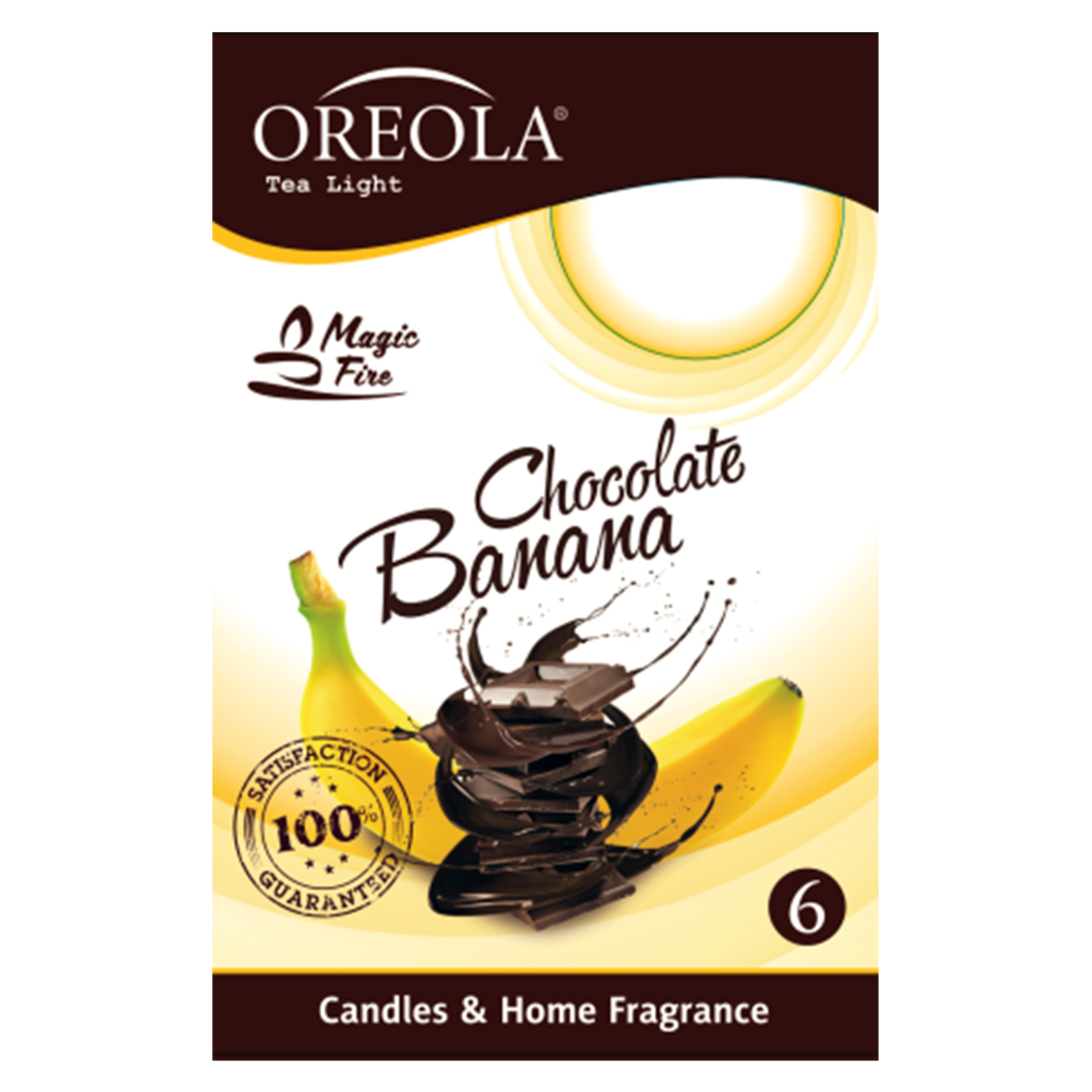 Ароматична свічка Oreola Банан і шоколад 6 шт (5908252829217)