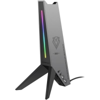 Підставка для гарнітури Vertux USB 2.0 to 2xUSB 2.0 + AUX 3.5mm + stand black (zulu.black)