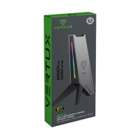 Підставка для гарнітури Vertux USB 2.0 to 2xUSB 2.0 + AUX 3.5mm + stand black (zulu.black)