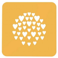 Silikomart pastry mat for decorating "Heart" d 100 mm h 1 mm 2 pcs (STENCIL CUORE)