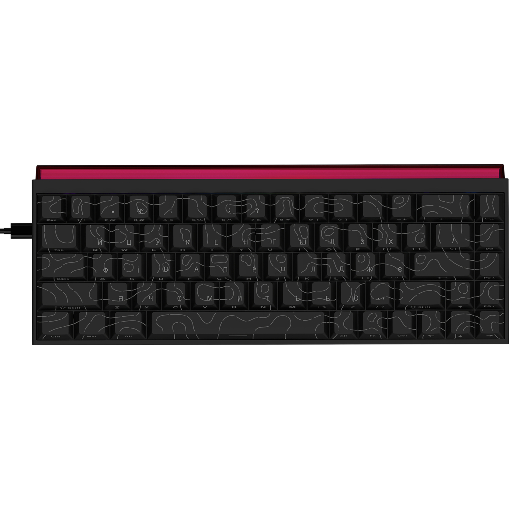 Клавіатура Ajazz NK68 Red Switch USB UA Black (NK68-R-S-B)