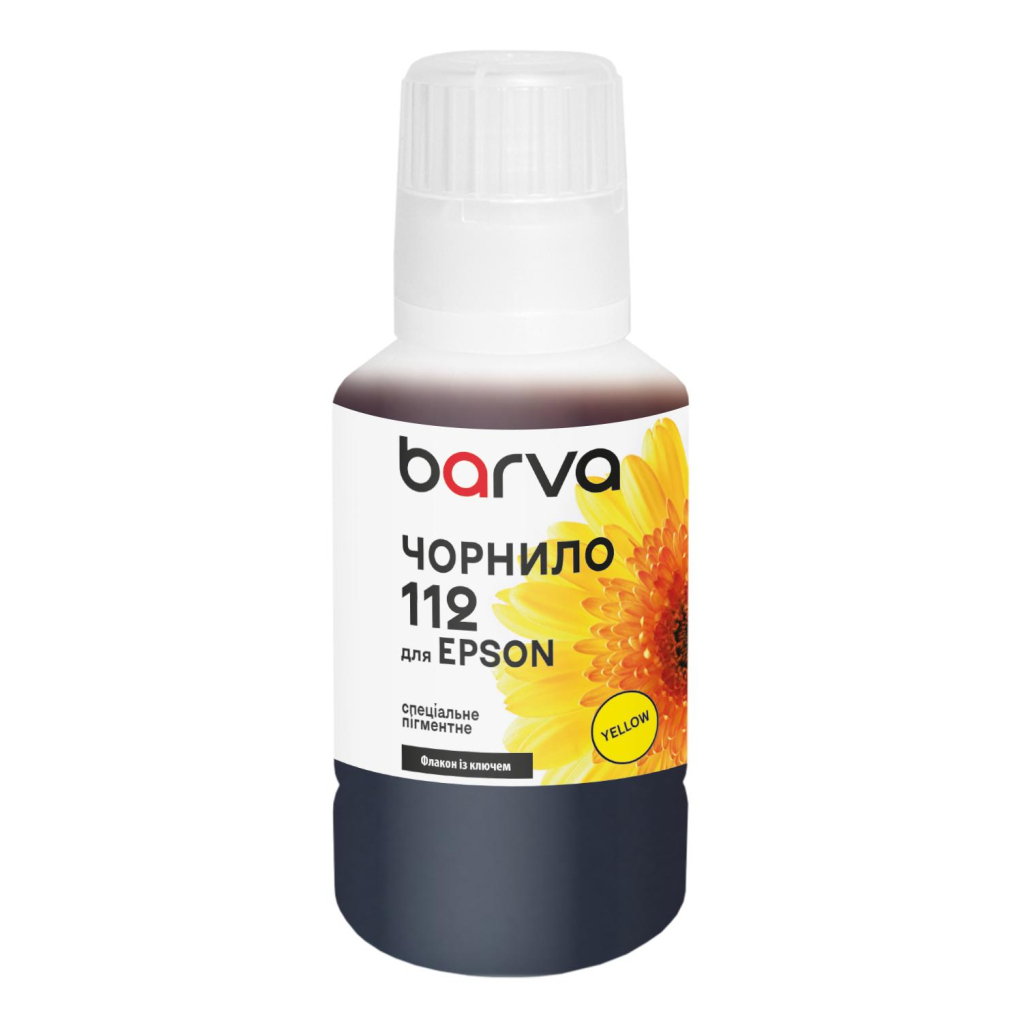 Чорнило Barva Epson 112 140 мл, special yellow, pigmented, OneKey (E112-959e)