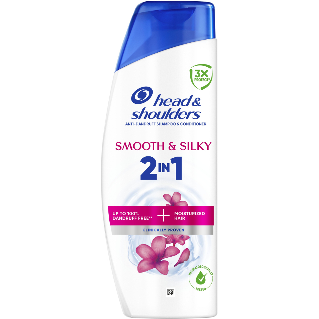 Шампунь Head & Shoulders 2 в 1 Проти лупи Гладке та шовковисте 400 мл (8006530305259)