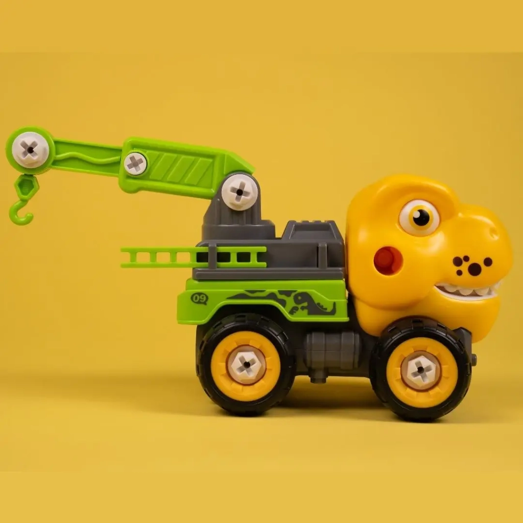 Конструктор Otamanko Машинка-конструктор Тиранозавр кран Жовтий/зелений (OTA-121TR)