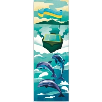 Bookmarks for books by Lyutsink "Flag. Black Sea" 1 pc. (LK000000001) (2000000000001)