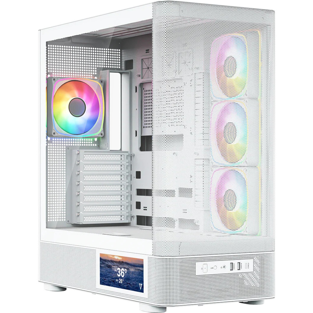 Корпус для ПК Modecom VOLCANO AQ400 ARGB LCD 6,2 (MC-A-AQ400-4FA-W)
