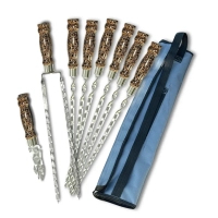 Skewer Metalzavod Set Argo 6/1/1 marble handle in a gray case (N6-1-1-SHMP-ARGO-07-MR)