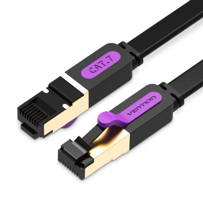 Патч-корд 15m UTP cat 7 RJ-45 flat black Vention (ICABN)