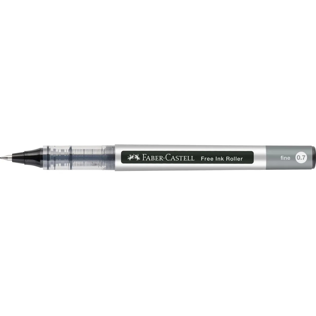 Ролер Faber-Castell Free Ink rollerball, колір чорнила чорний, 0,7 мм, одноразова (29137)