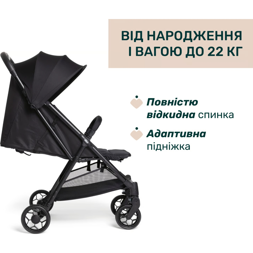 Коляска Chicco Urbino Чорна (8058664182015) (87138.95)
