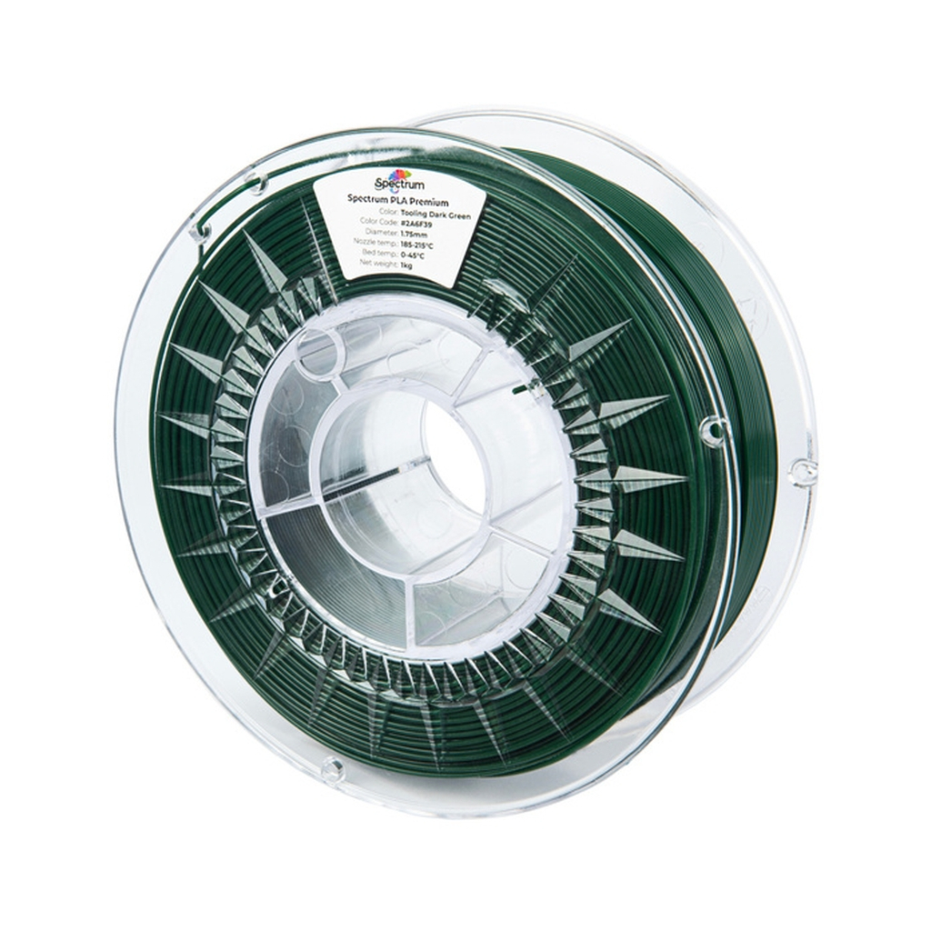 Пластик для 3D-принтера Spectrum PLA Premium 1.75mm 1kg, Tooling Green, Dark (CW-BG-001)
