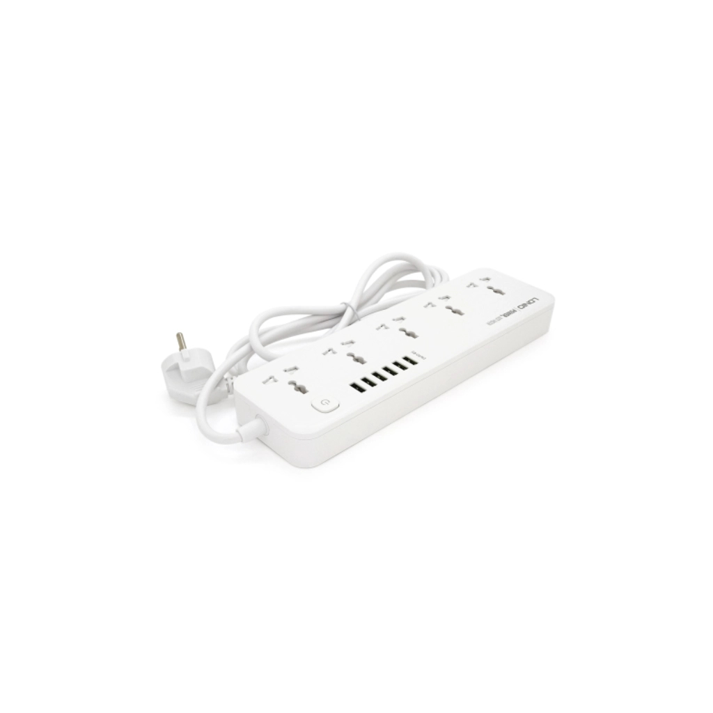 Мережевий фільтр живлення LDNIO SС5614, 5 роз, 6 USB, 2м, White (SС5614)
