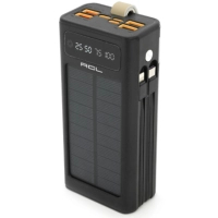 Батарея універсальна ACL 30000mAh, SOLAR, TypeC + Lighting, Black (PW-90B)