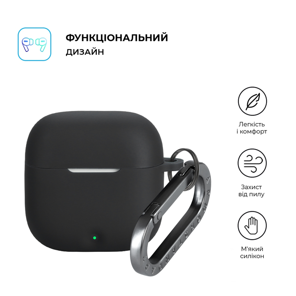 Чохол для навушників Armorstandart Hang Case For OPPO Enco Buds3 Black (ARM88030) Чохол для навушників Armorstandart Hang Case For OPPO Enco Buds3 Black (ARM88030)