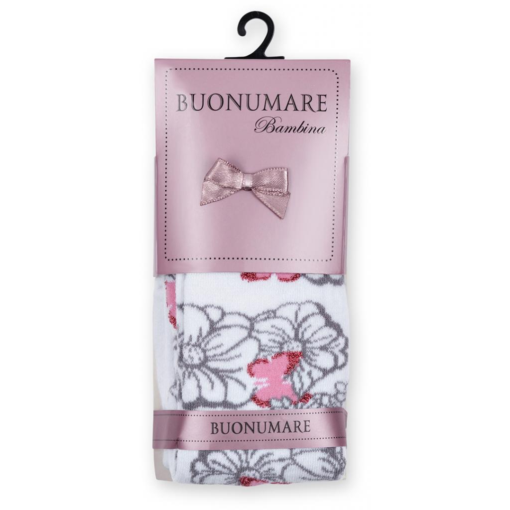 Колготки дитячі BNM з сірими квіточками на білому фоні (M0C0301-0979-3G-gray white)