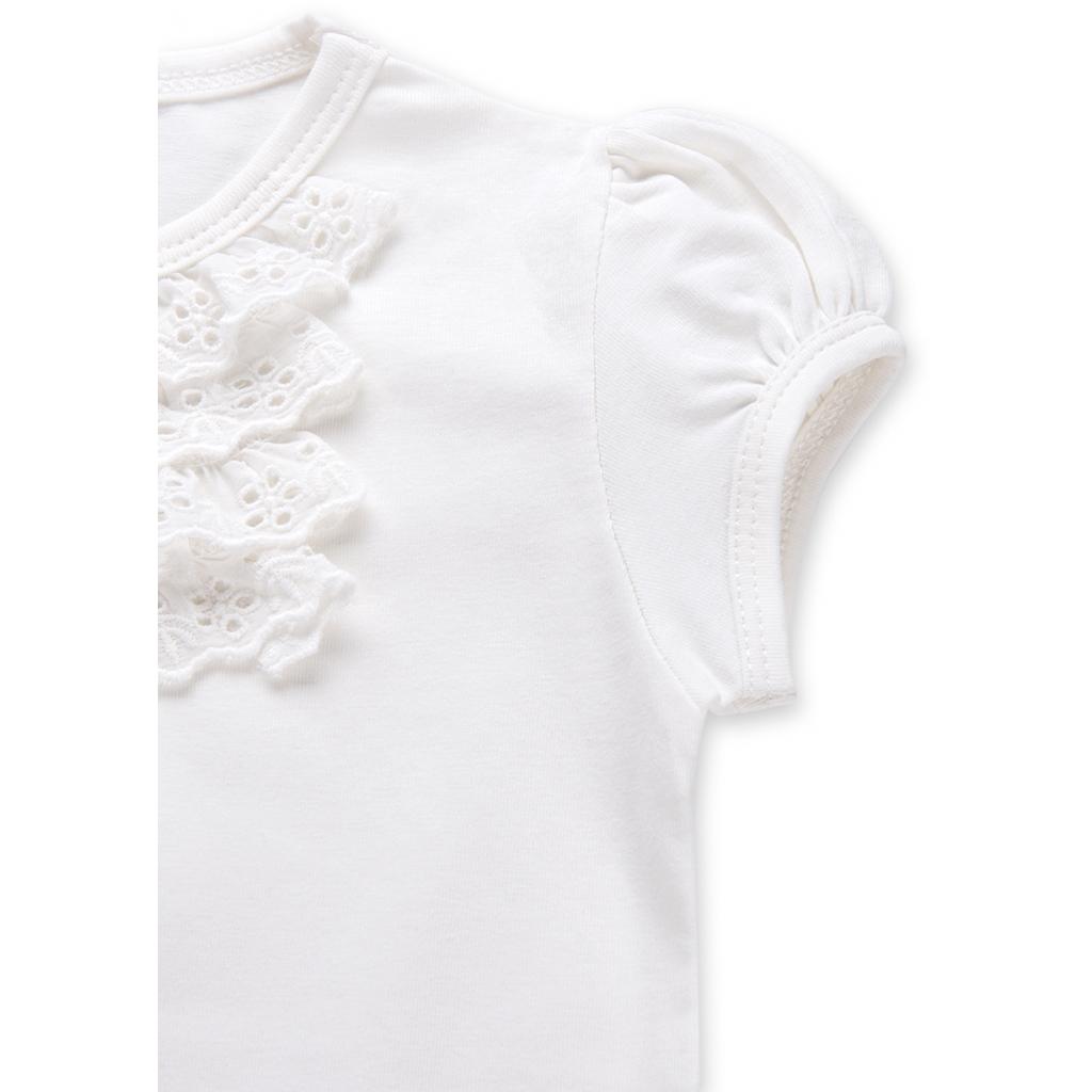 Футболка дитяча Breeze з мереживом (6640-98G-cream)