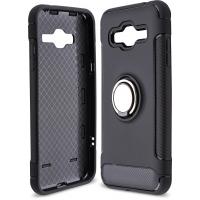 Чохол до мобільного телефона Laudtec для Samsung J3 2016/J320 Ring stand (black) (LR-J320-BC)