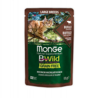 Wet food for cats Monge BWild Cat Free Wet with buffalo meat and vegetables 85 g (8009470012751)