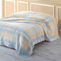 Plaid Marie Claire Cell blue-yellow, 200x220 cm (168830)