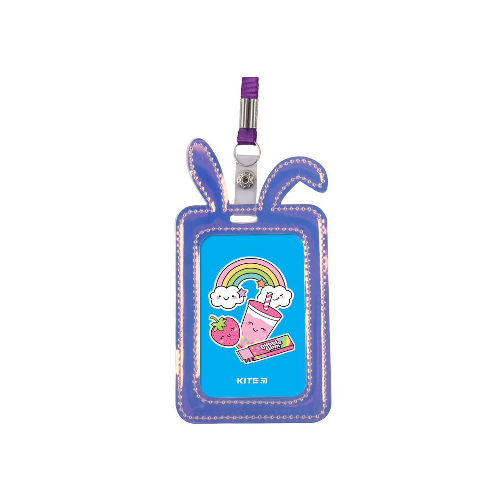 Бейдж Kite Bunny, з голографічним ефектом, фіолетовий (K22-449-01)