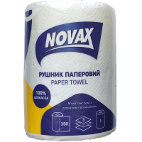 Паперові рушники Novax Джамбо 3 шари 350 аркушів 1 рулон (4820267280061)