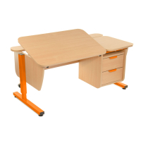 Pondi desk Schoolboy transformer with Beech-orange cabinet (BK120OR)