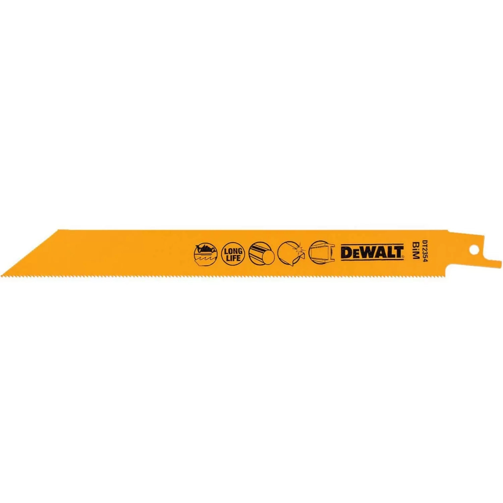 Полотно DeWALT для шабельних пилок, по металу, швидкий пропил, 203 мм, 18 TPI, 5 шт (DT2354)