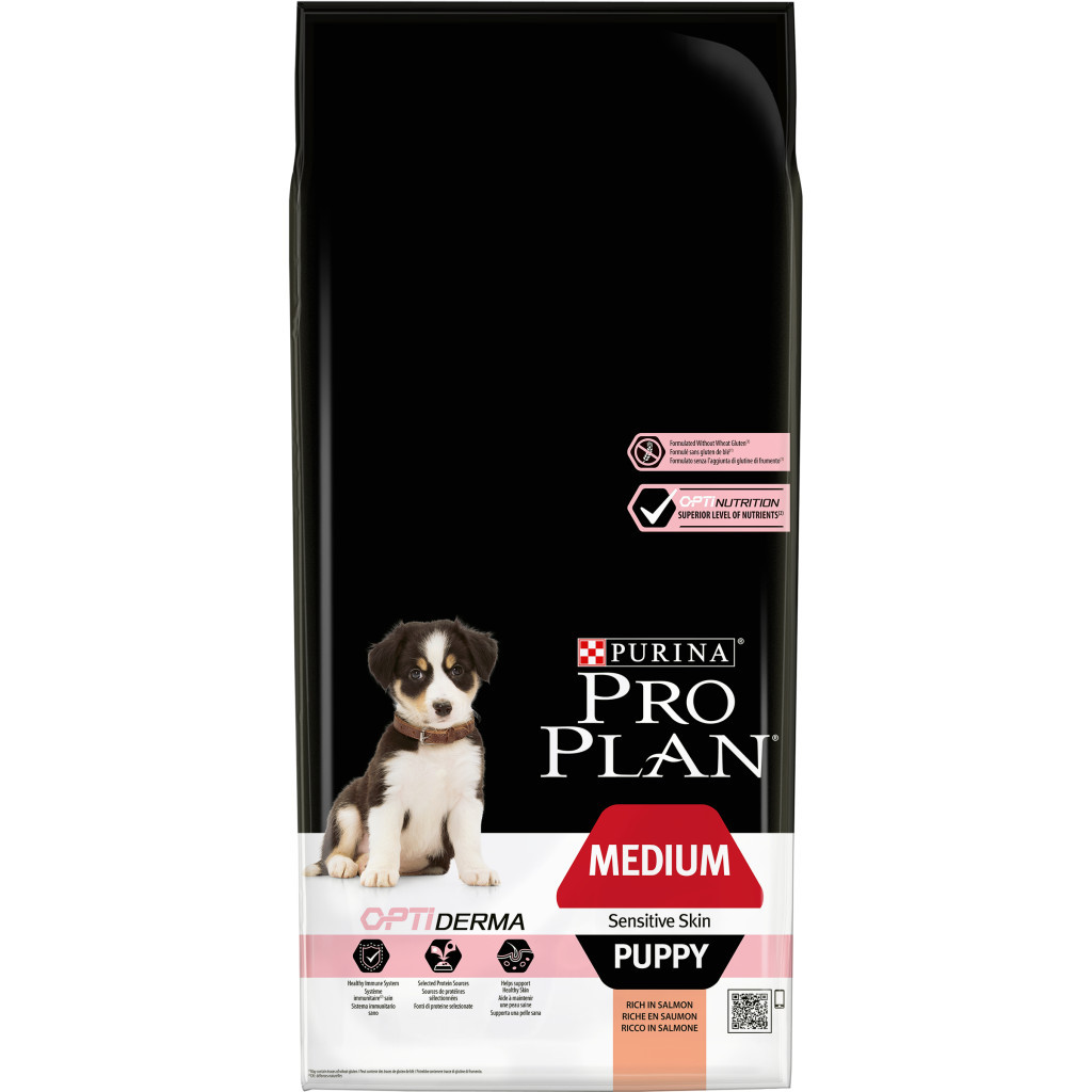 Сухий корм для собак Purina Pro Plan Dog Medium Puppy з лососем і рисом 12 кг (7613035120389)