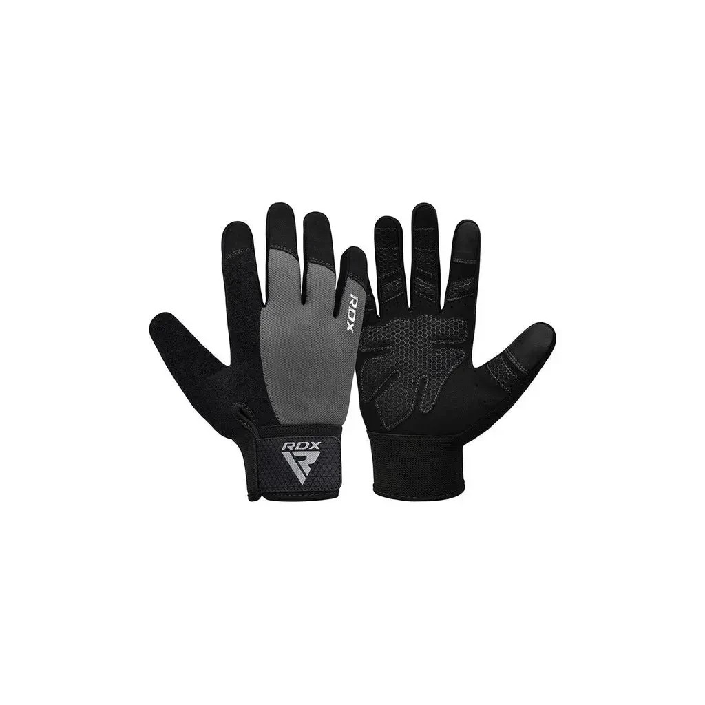Рукавички для фітнесу RDX W1 Full Finger Plus Grey XL (WGA-W1FG-XL+)