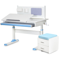 ErgoKids Blue desk (desk + bedside table) (TH-325 + BD C3_ BLUE)