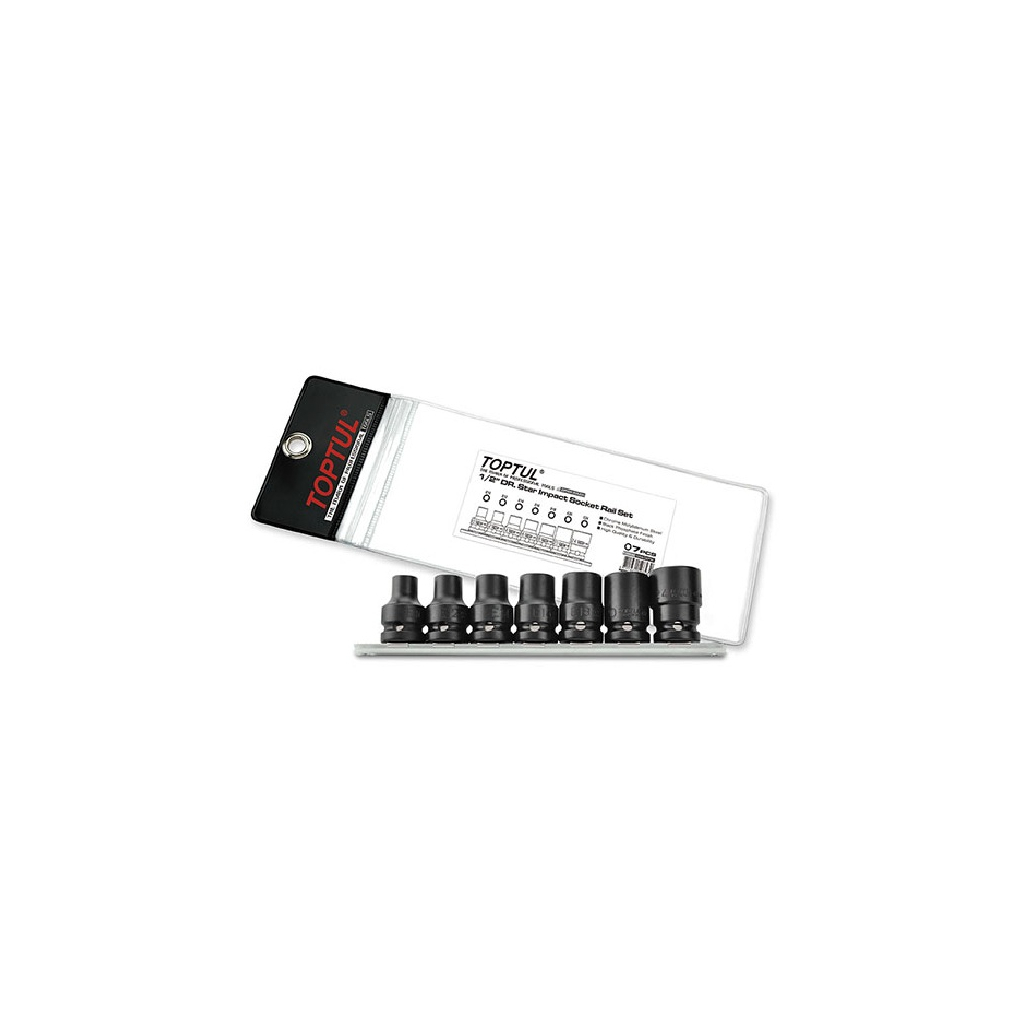 Набір головок Toptul ударних TORX 1/2" E10-E24 7шт. (зірка Давида) (GDAG0701)
