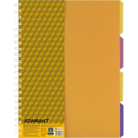 Notebook Optima A4 Adamant plastic cover, with dividers and perforation, 120 sheets, cell yellow (O20843-05)