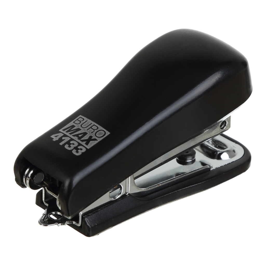 Степлер Buromax пластиковий МІНІ, 10 аркушів, (скоби №10), 58 х 22 х 32 мм, чорний (BM.4133-01) Степлер Buromax пластиковий МІНІ, 10 аркушів, (скоби №10), 58 х 22 х 32 мм, чорний (BM.4133-01)