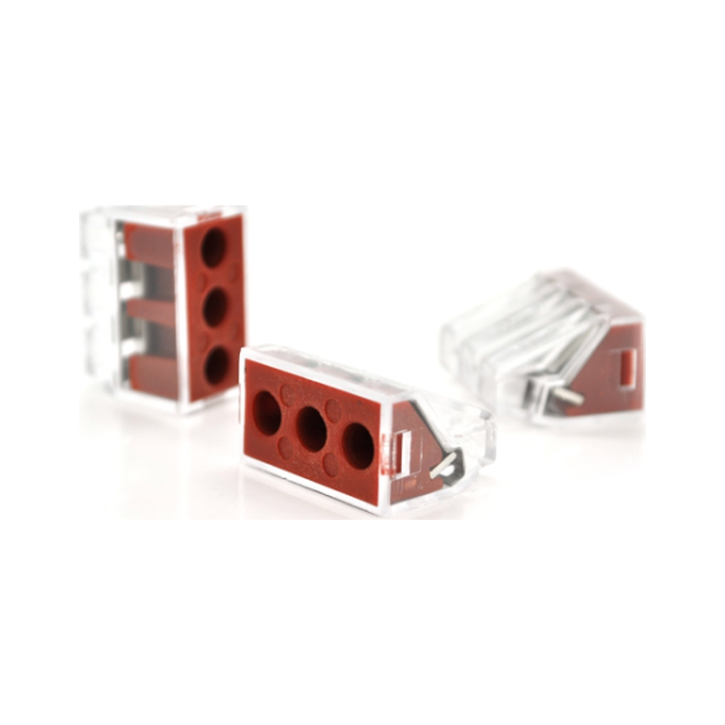 З'єднувач кабелю 3-pin аналог WAGO K773-173, 50штпак Voltronic (K773-173/50)